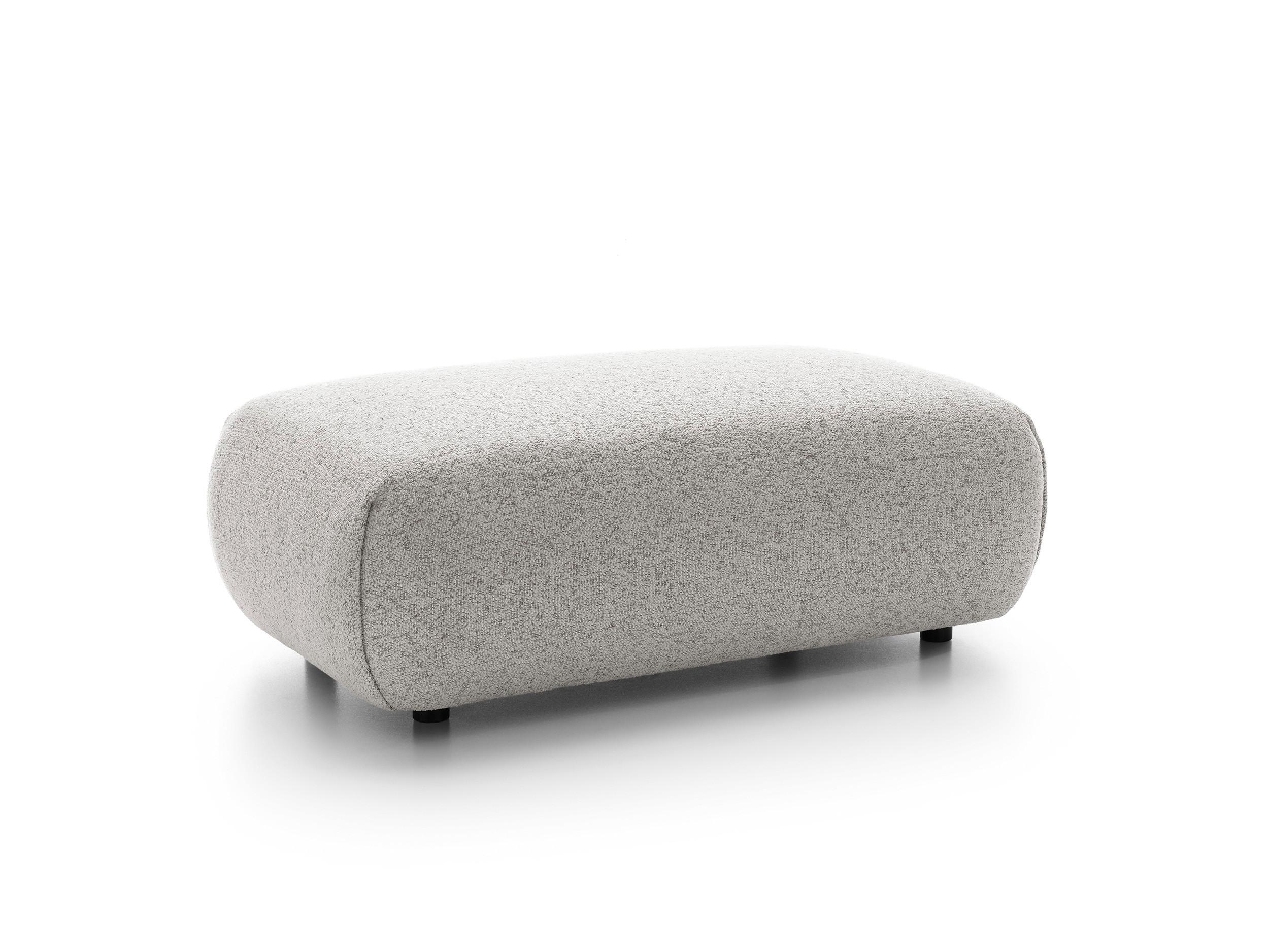 MASSENO Sitzhocker ZEST, Modern Polsterhocker, Fußhocker Grau - Hellgrau/Grau, Holzwerkstoff/Kunststoff (70/42/113cm) - MASSENO