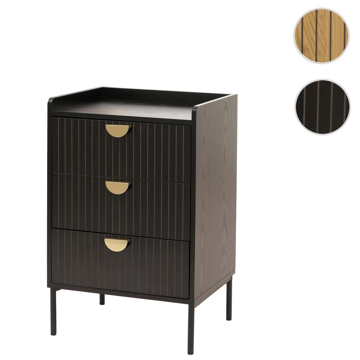 KOMMODE Schwarz - Schwarz, Holz (50/77/42cm) - MCW