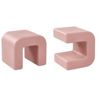 BEISTELLTISCH 2er-Set Rosa - Pink, Kunststoff (41/45/40cm) - Beliani