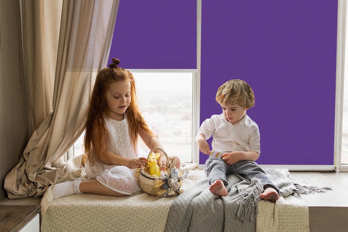 INNENROLLO - Fensterrollo - Rollo - 60x40 cm - Lila - Violett, Kunststoff (60/140/0.5cm) - TULUP