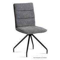 ESSZIMMERSTUHL (8er-Set) Dianna 47x92x60 Schwarz/Grau - Schwarz/Grau, Kunststoff (60/92/47cm) - 58aufmkessel