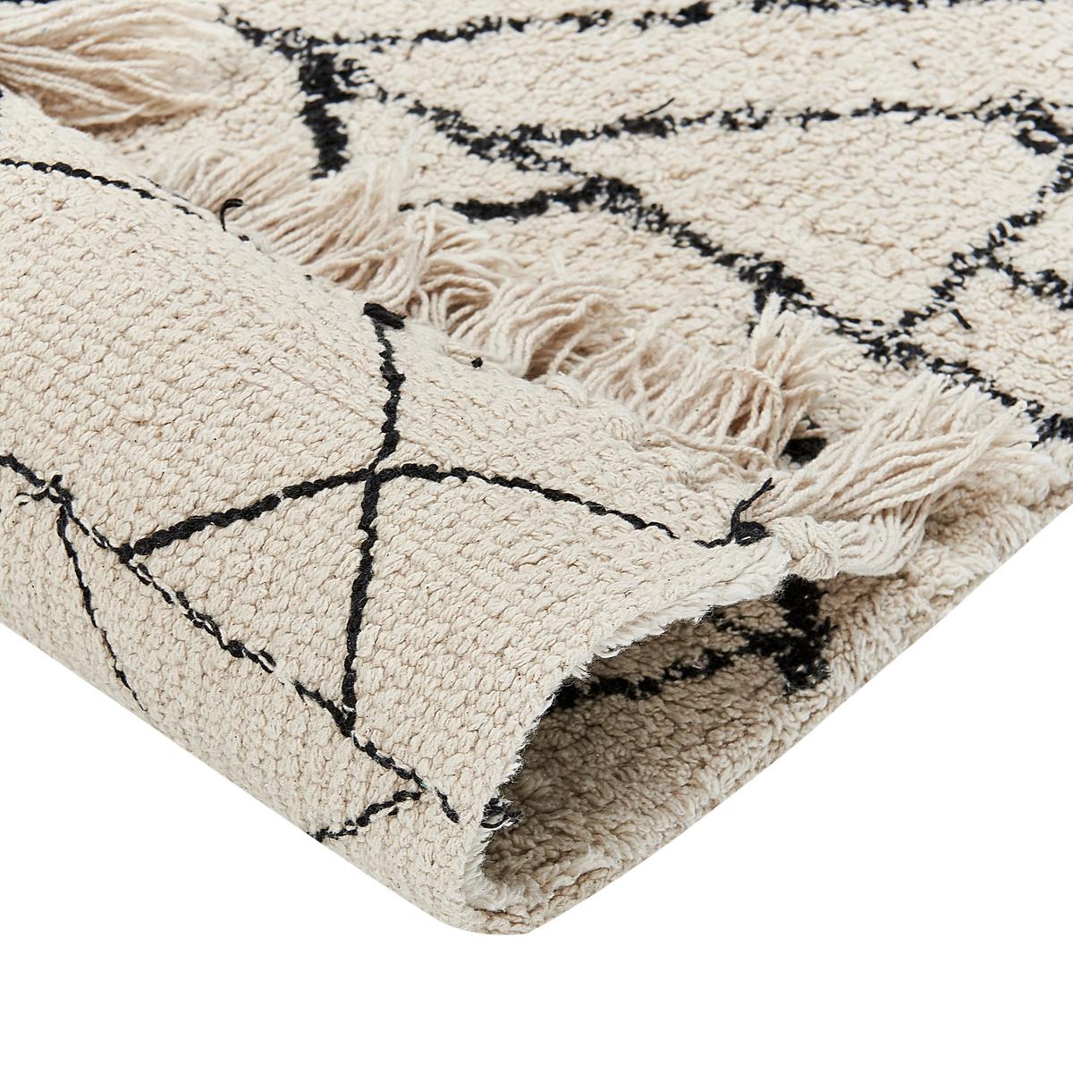 KURZFLOR-TEPPICH Zeyne 200/140 cm - Beige, Textil (140/200cm) - Beliani
