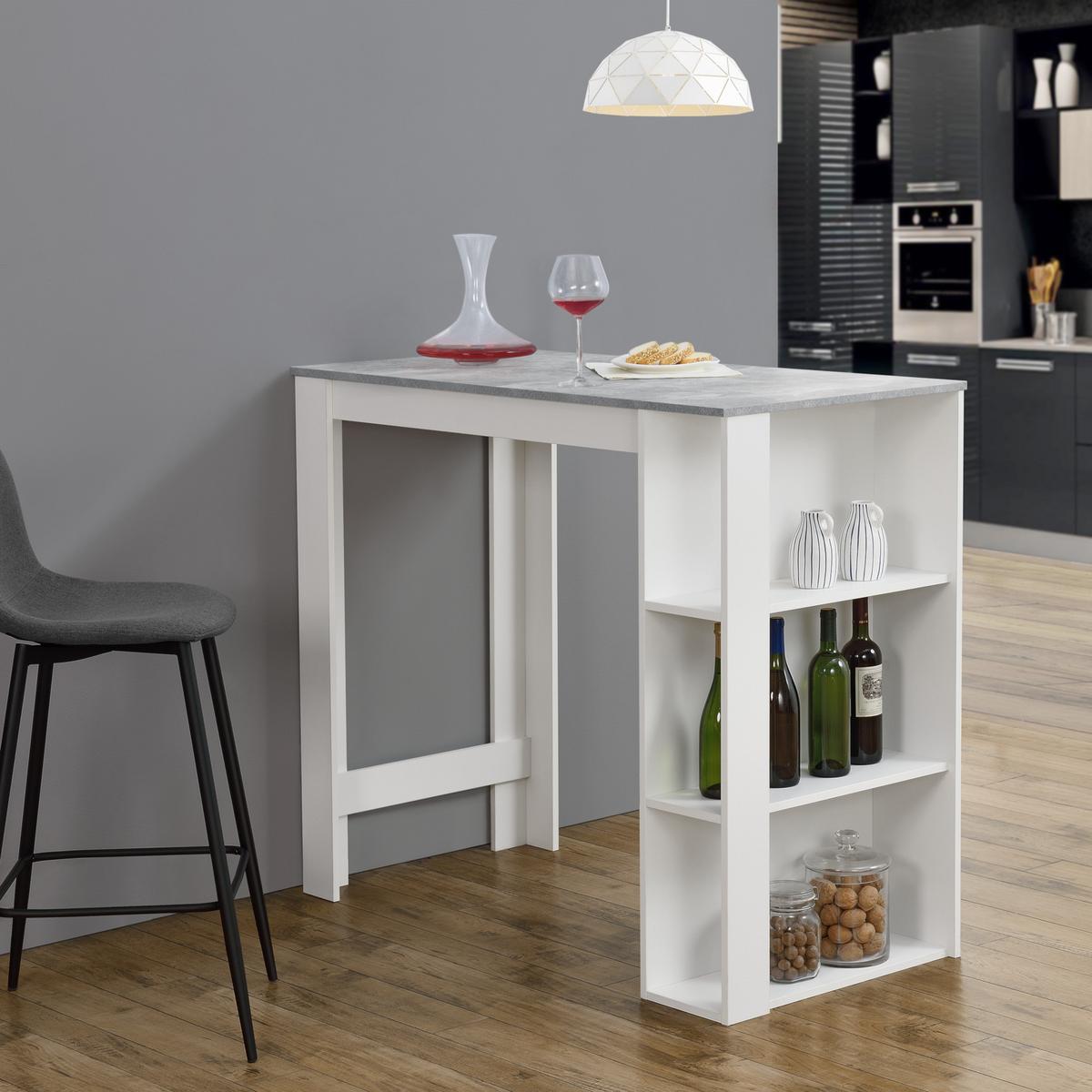 BARTISCH Danderyd - Weiß/Grau, Holzwerkstoff (60/120/105.5cm) - [en.casa]