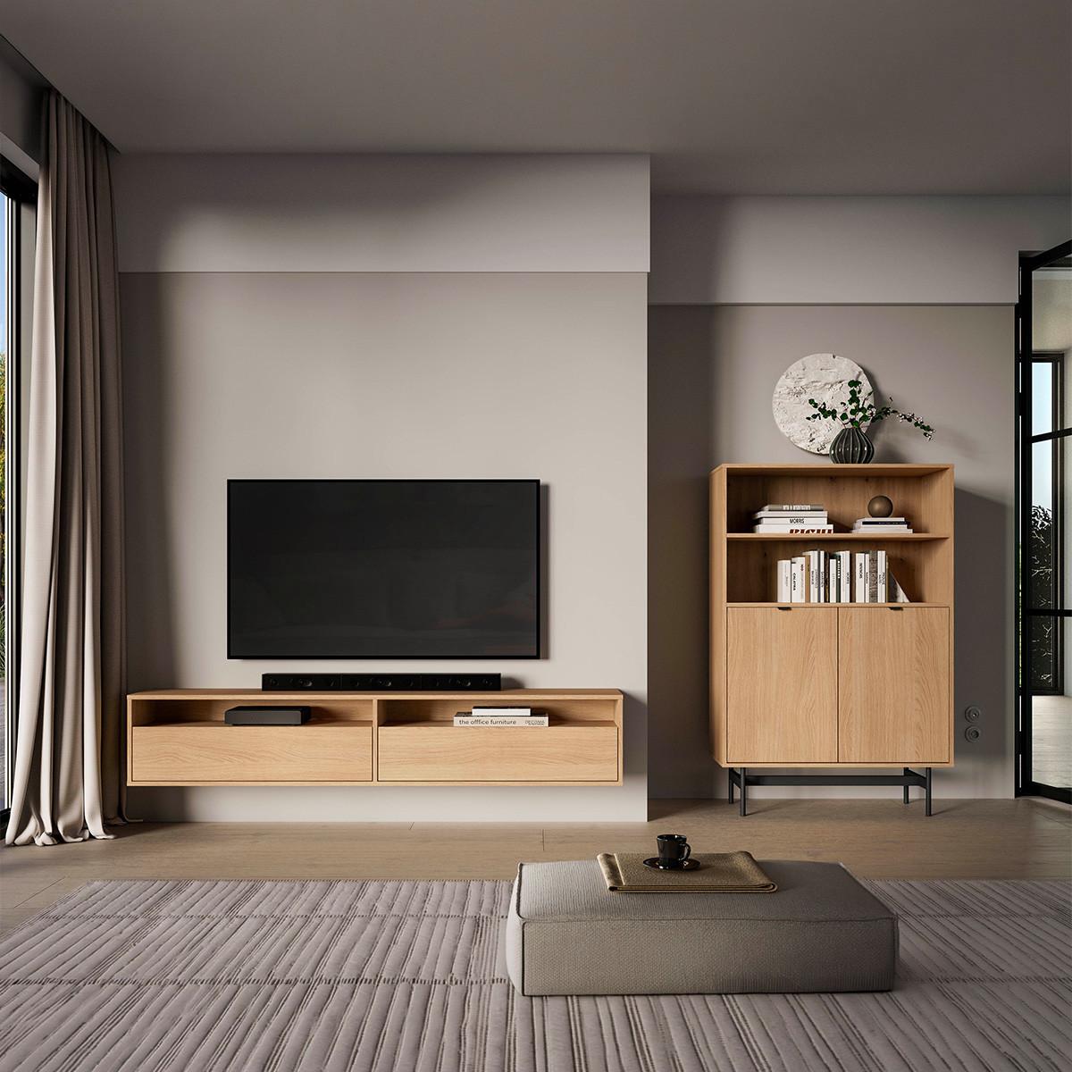TV-MÖBEL Nila Holz - Braun, Holzwerkstoff (180/33/33cm) - Petits-meubles