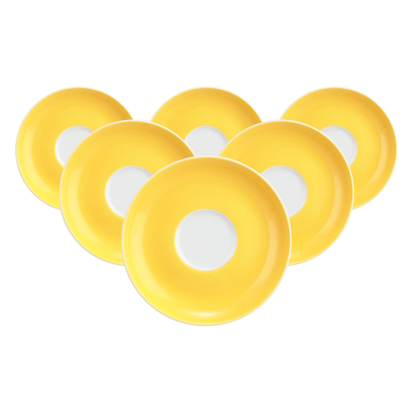 TEEUNTERTASSEN Liberty Pure Colors Yellow Glow ø 13 cm 6er Set - Gelb, Keramik (13cm) - Seltmann Weiden