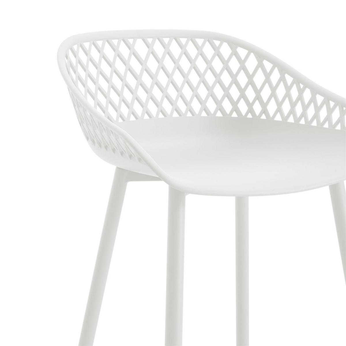 BARHOCKER IREK 2er-Set weiß/weiß - Weiß, Textil (47/99/49cm) - IDIMEX