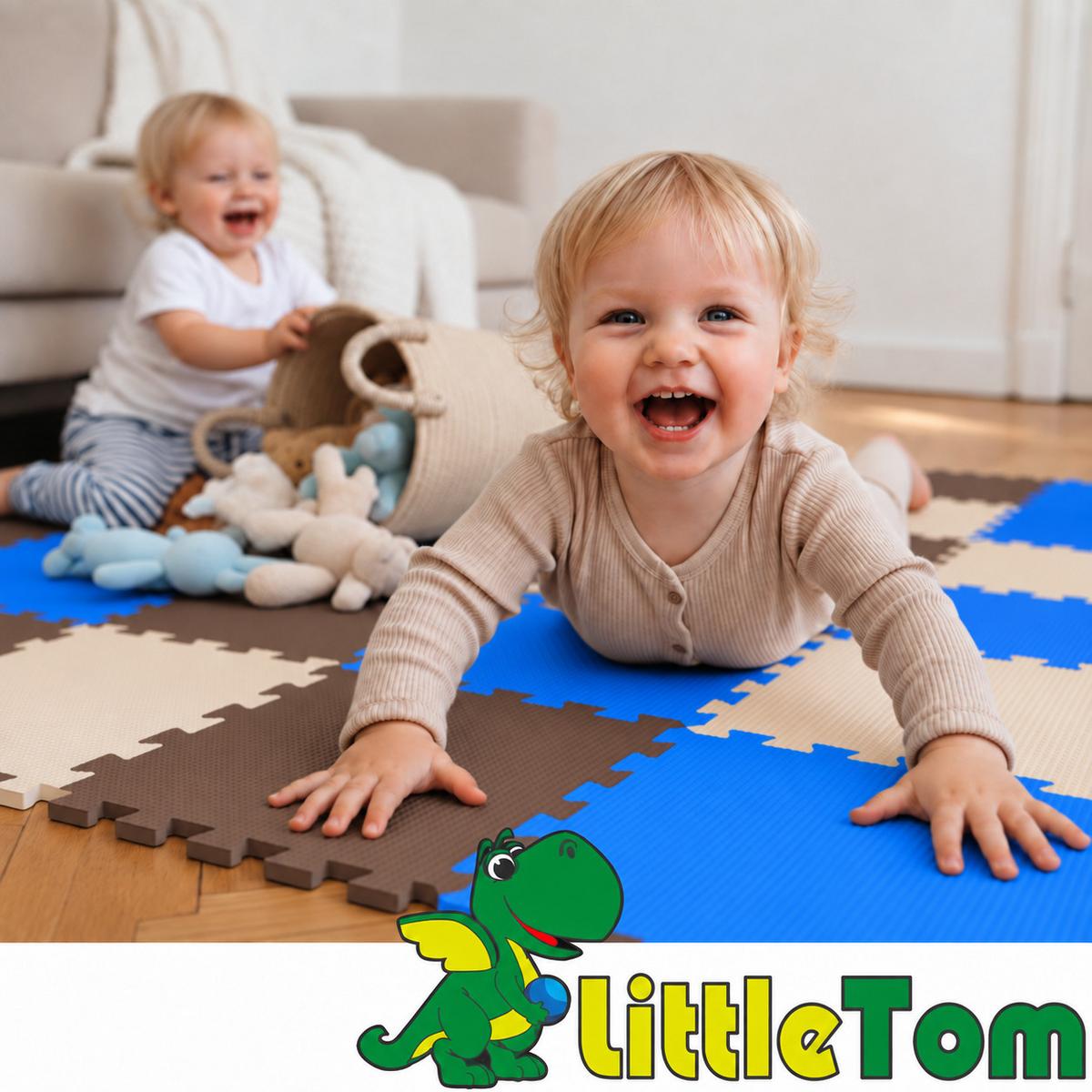 SPIELMATTE ab Null - 270/90 cm Puzzlematte Beige - Multicolor, Kunststoff (30/30cm) - Littletom