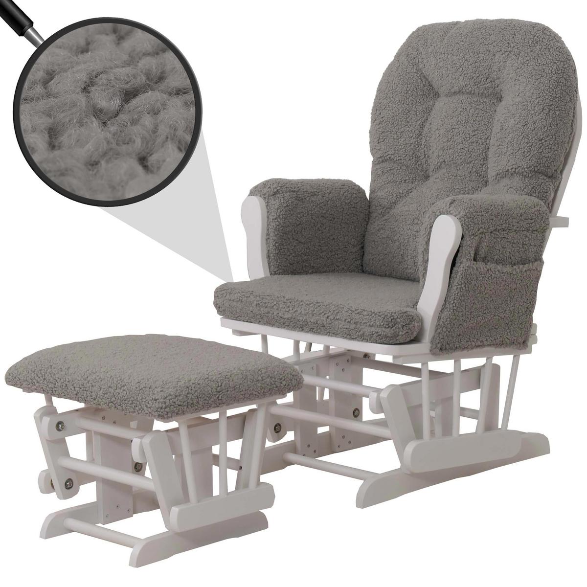 RELAXSESSEL Grau, Weiß - Weiß/Grau, Textil (74/105/72cm) - MCW