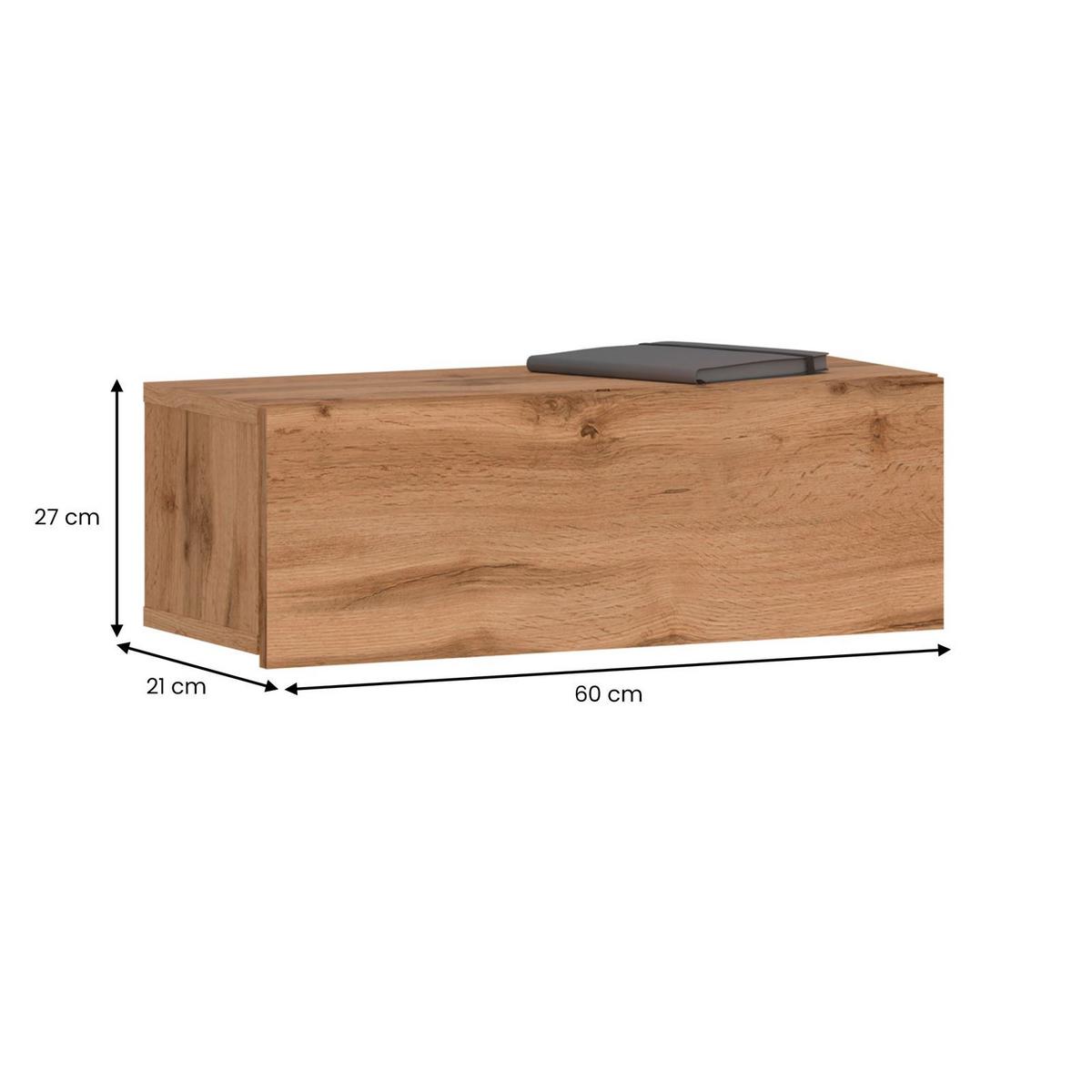 HÄNGENDER NACHTTISCH NANI - Eiche Wotan, Holzwerkstoff (60/21/27cm) - IDIMEX