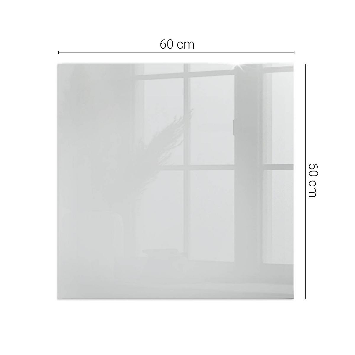 GLASPLATTE für Kamin 60x60 cm - Grau, Glas (60/60/0.4cm) - TULUP