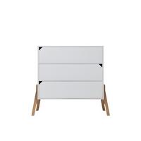 KINDERKOMMODE Lotta – rustikale Eleganz und Funktionalität Weiß - Weiß, Holzwerkstoff (107/93/50cm) - RAUMHIRSCH FURNITURE