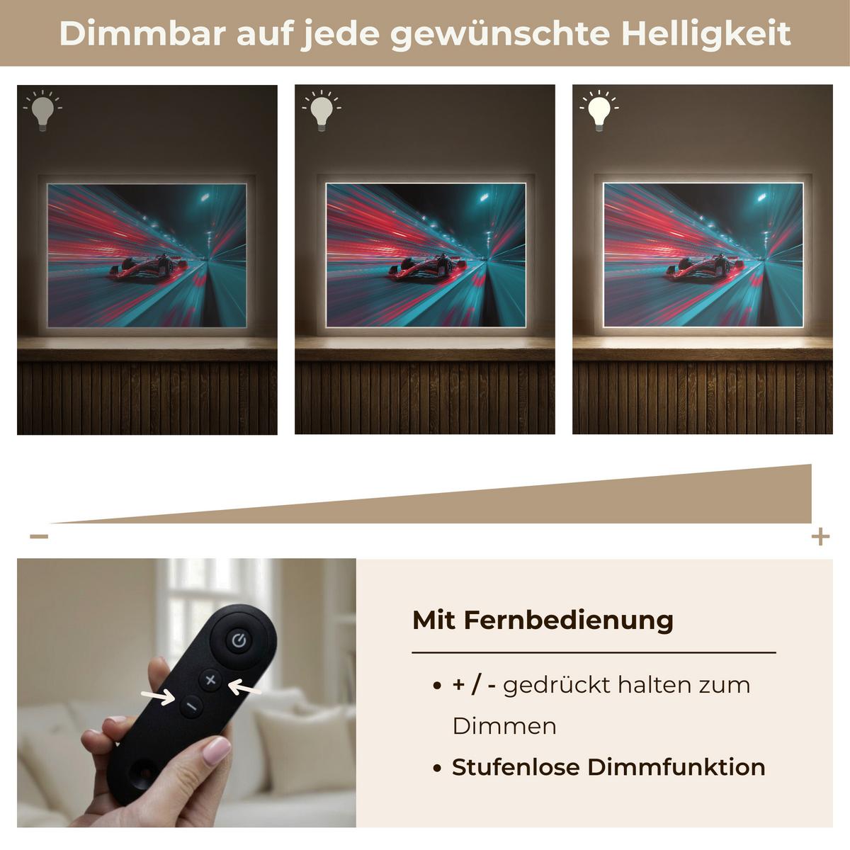 NACHTTISCHLAMPE MIT AKKU Rennwagen - Rot - Geschwindigkeit 40x30 cm - Türkis, Holzwerkstoff (8/40/30cm) - OnlyWow