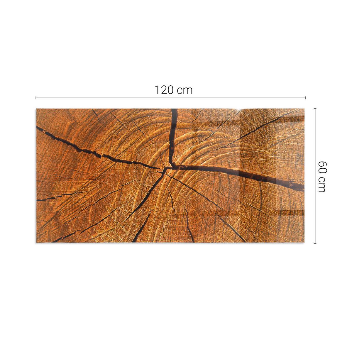 GLASPLATTE für Kamin 120x60 cm - Orange, Glas (120/60/0.4cm) - TULUP
