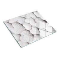 GLASPLATTE 60x52 cm Herzen - Weiß, Glas (60/0.4/52cm) - TULUP