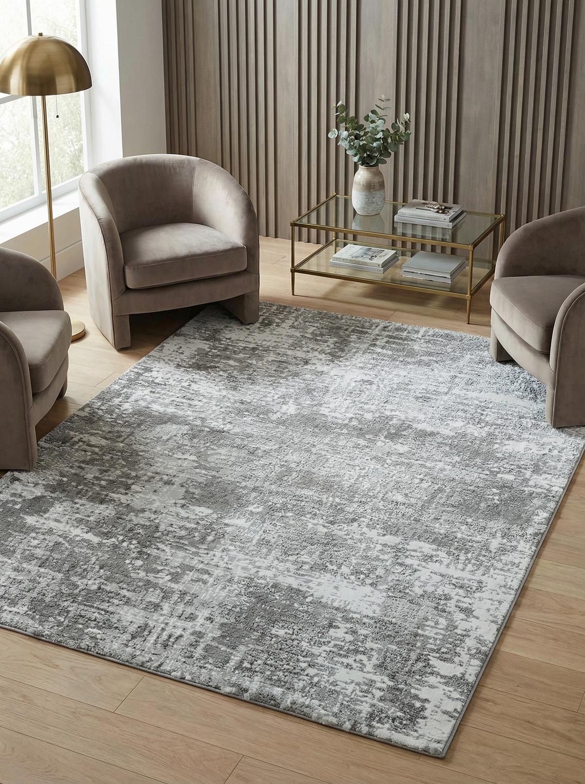 TEPPICH PARMA-Sorbolo, abstrakt, Silbergrau, 200 x 290 cm - Grau, Textil (290/200cm) - KADIMA DESIGN