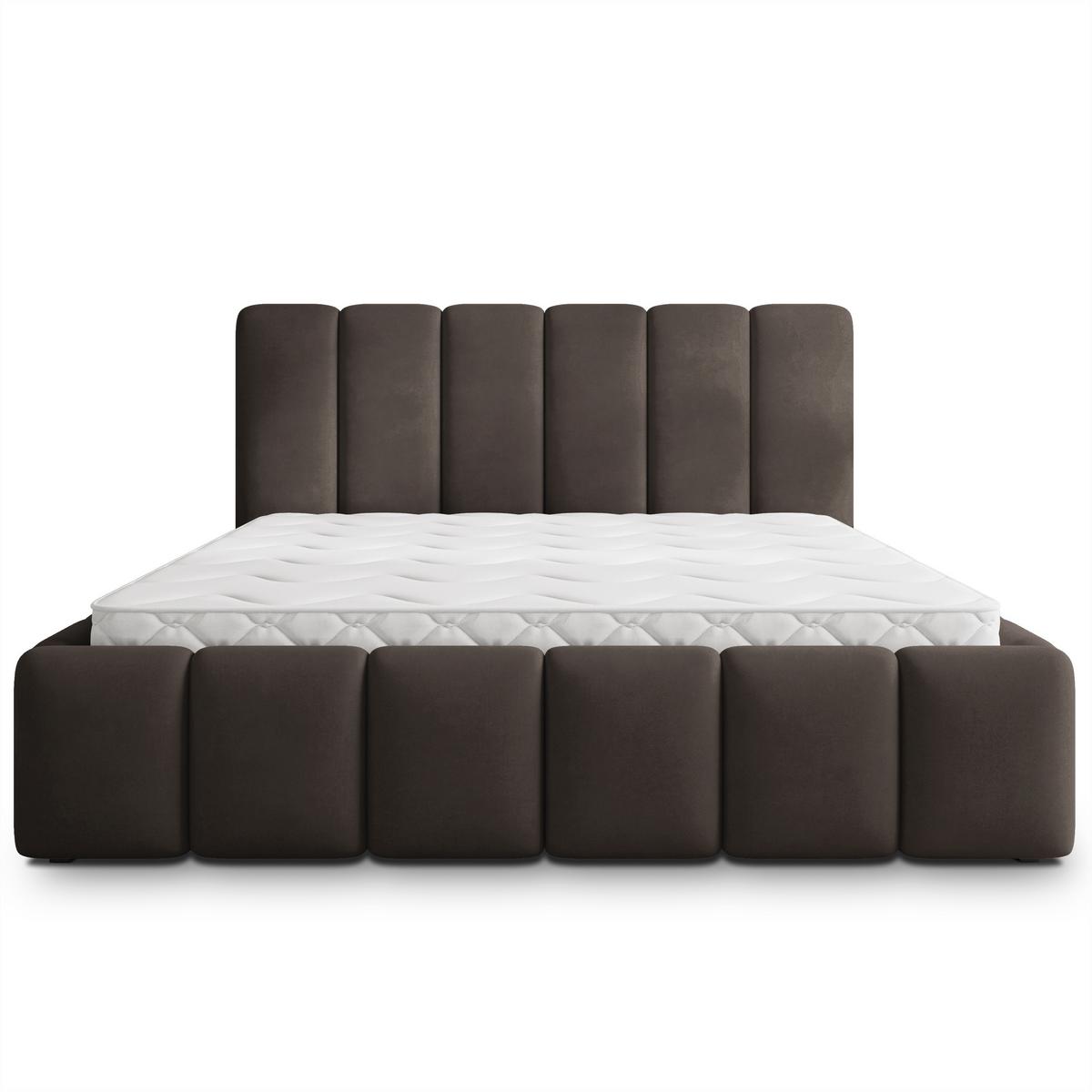 POLSTERBETT RANIS 200x200 cm mit Bettkästen - Braun - Braun, Holz/Textil (200/200cm) - MASSENO