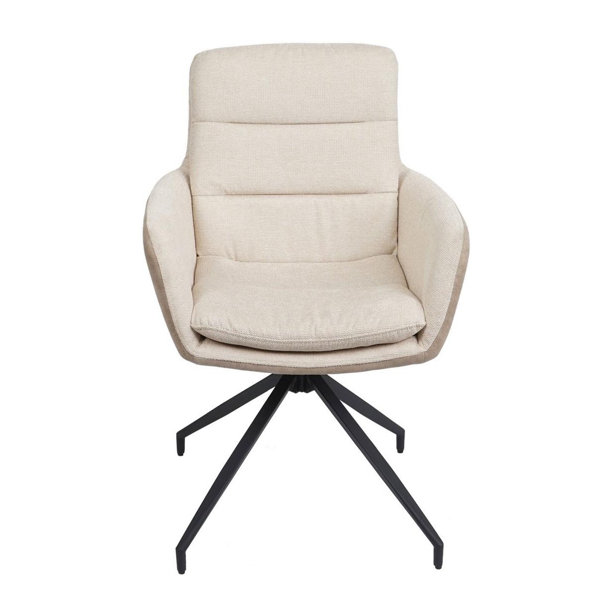 ESSZIMMERSTUHL Cremeweiß - Beige/Weiß, Textil (60/89/54cm) - MCW