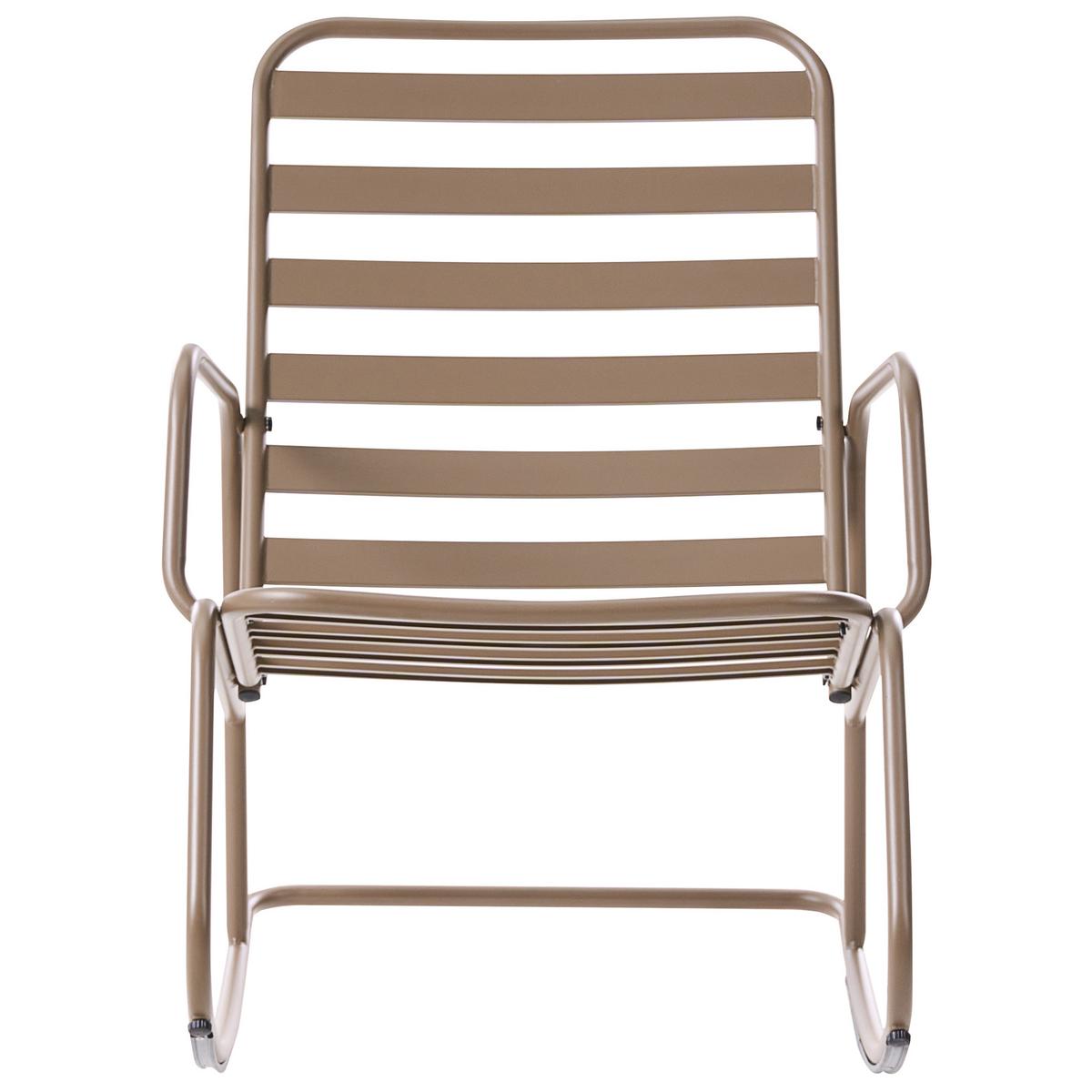 GARTEN-SCHAUKELSTUHL Taupe Turi - Taupe, Metall (66/92/96cm) - Beliani