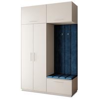 GARDEROBENSCHRANK REMA 150/240/60 cm Modern Garderobe-Set Kaschmir - Kaschmir/Blau, Holzwerkstoff (150/240/60cm) - MASSENO