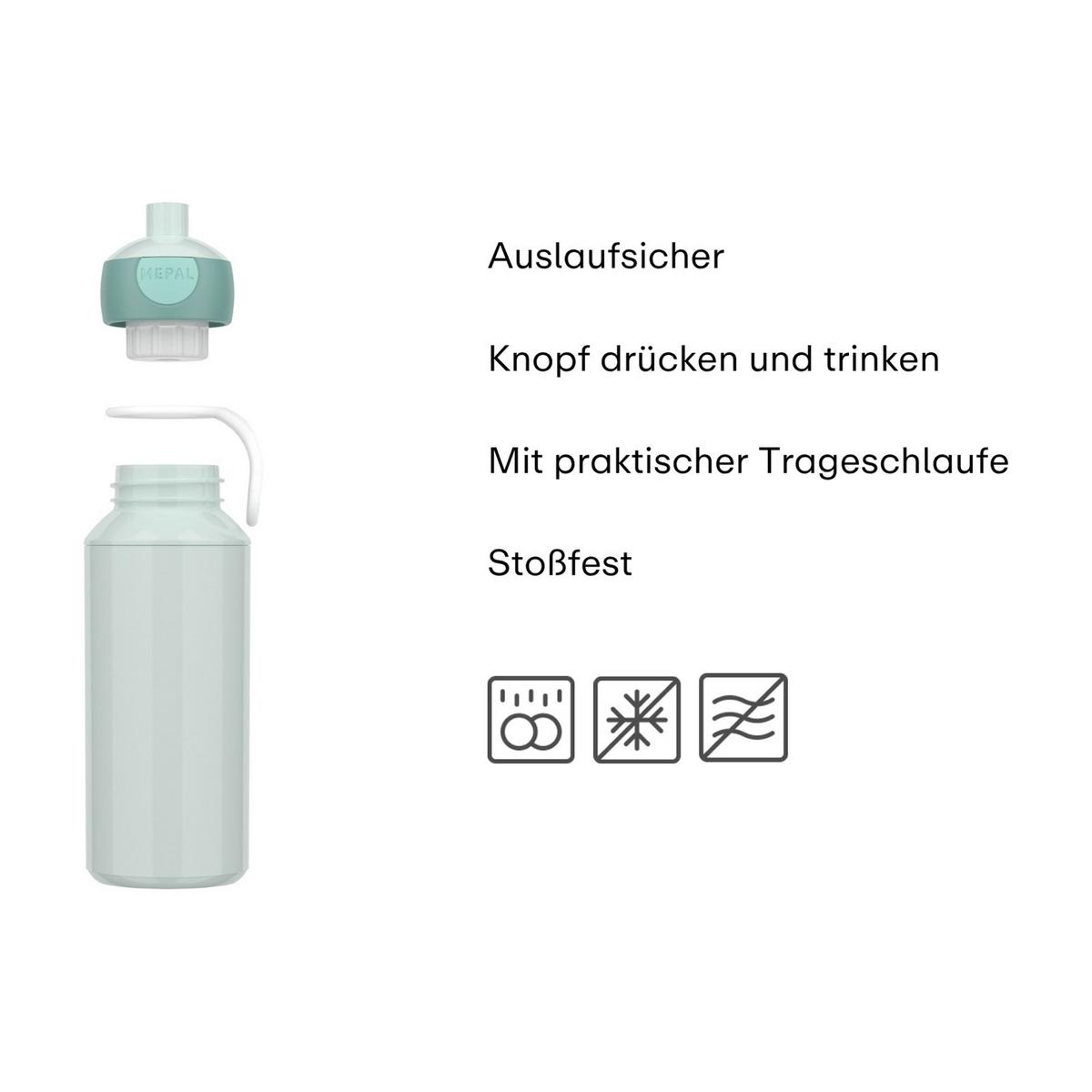 POP-UP TRINKFLASCHE Campus (2026) Princess Power 400 ml - Violett/Mintgrün, Kunststoff (0.4L) - Mepal