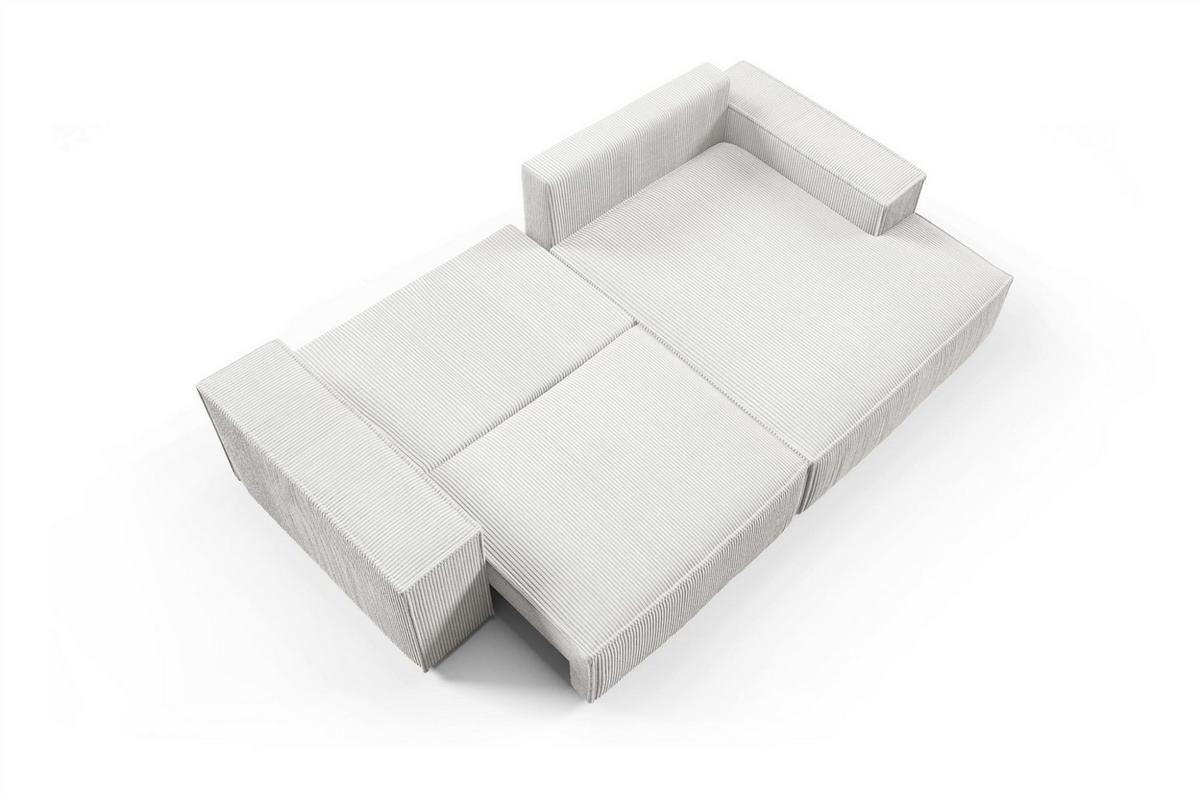 ECKSOFA Corunia Xs - Hellbraun, Holzwerkstoff/Textil (255/148cm) - Fun Möbel