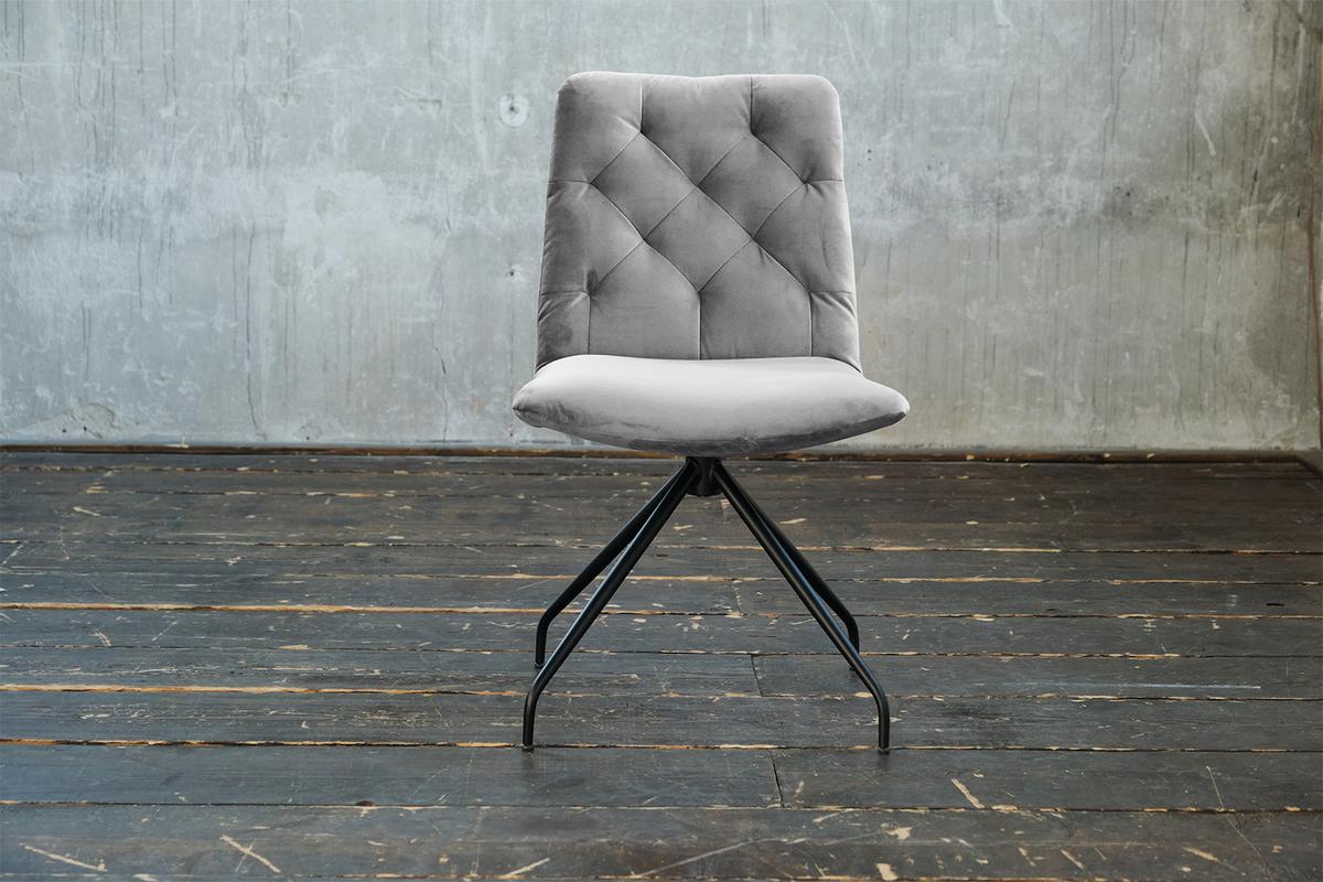 DREHSTUHL NEW CHARME Silber Velvet (1er-Set) - Silberfarben, Textil (52/87/66cm) - KAWOLA