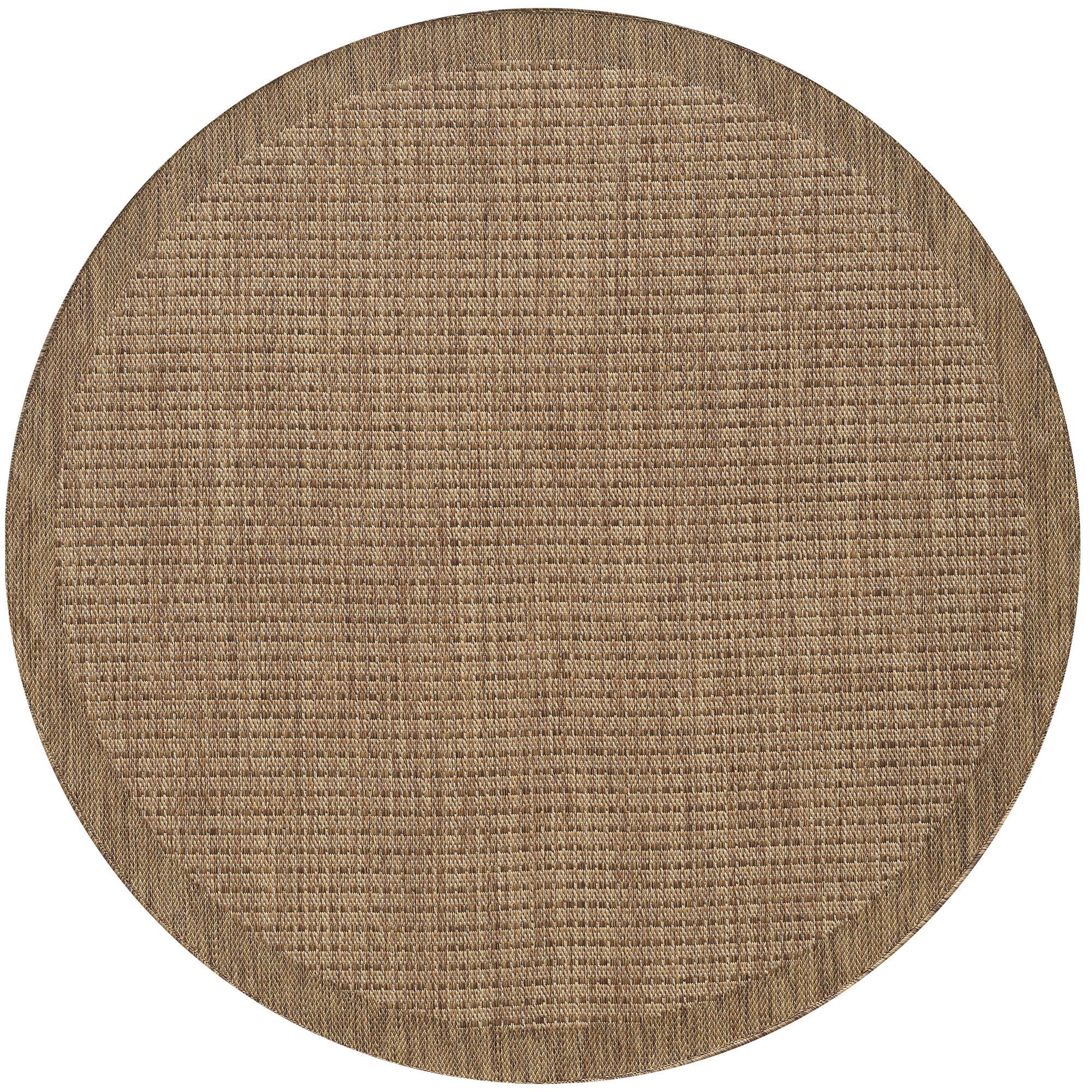 TEPPICH Outdoor DAFNE in Braun, einfarbig, Ø 160 cm - Braun, Textil (160/160cm) - KADIMA DESIGN
