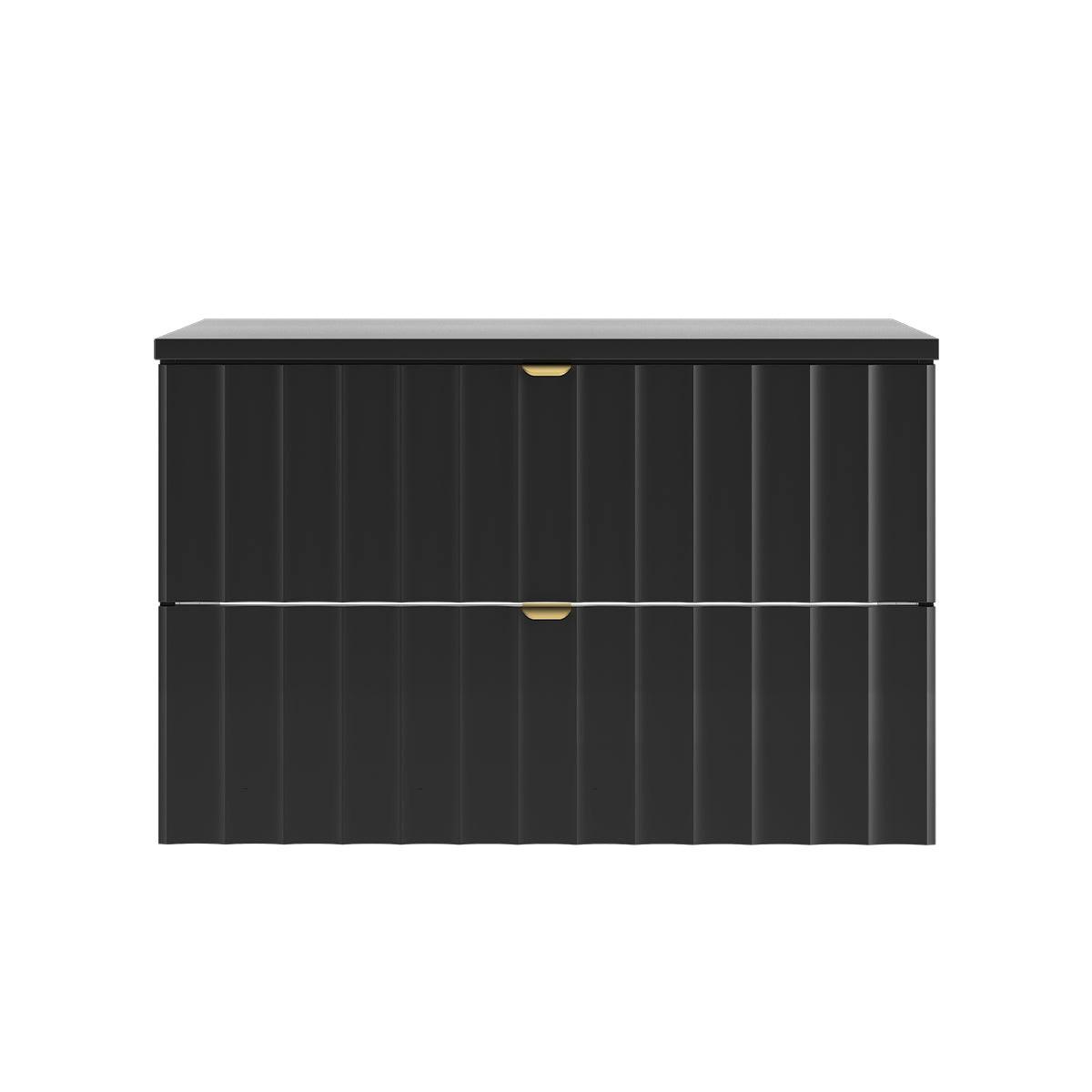 WASCHTISCHUNTERSCHRANK 80.6cm Lexa Schwarz - Schwarz, Holzwerkstoff (80.6/52.2/46.5cm) - Petits-meubles