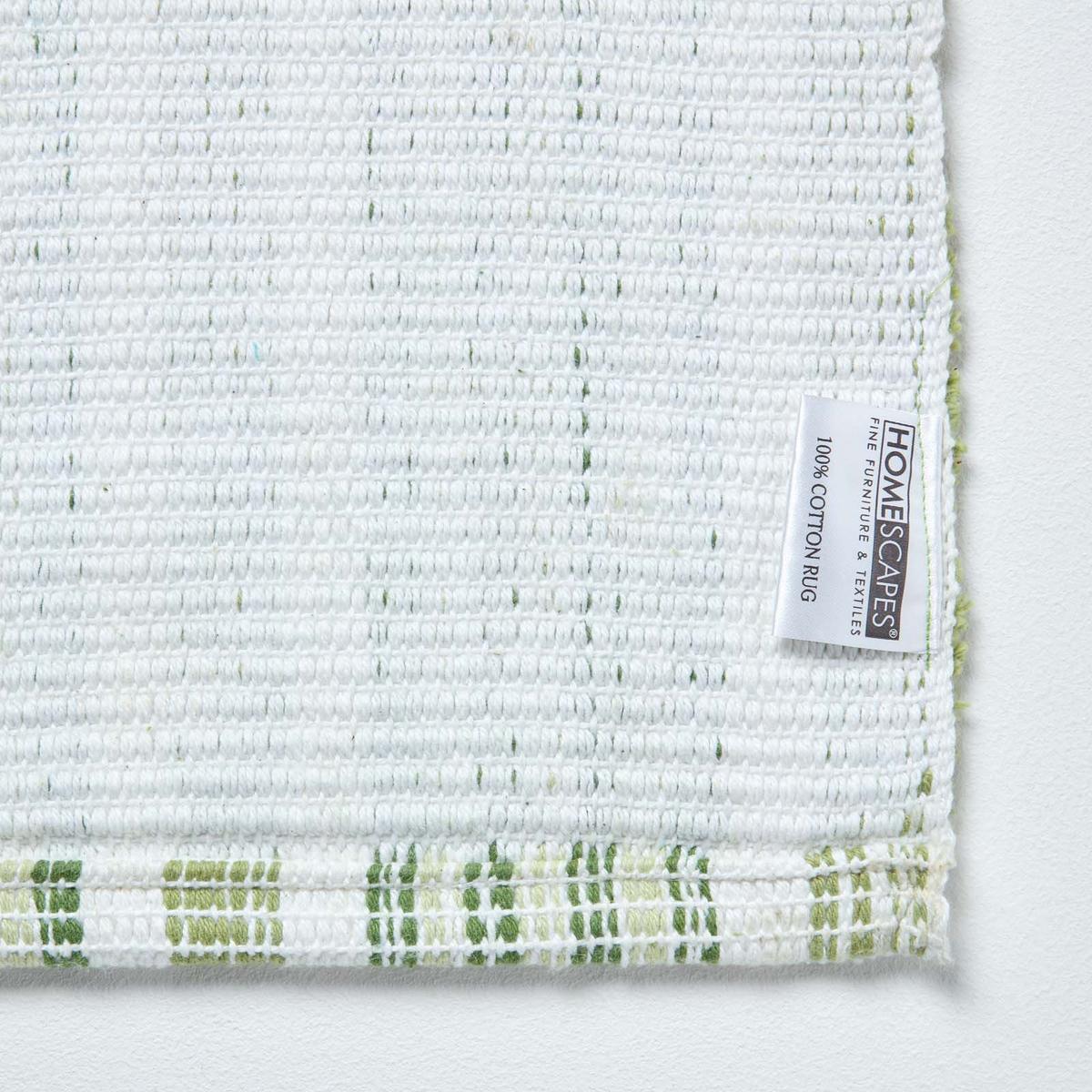 BADEMATTE 40/60 cm gestreift, Baumwolle - Grün, Textil (40/60cm) - Homescapes