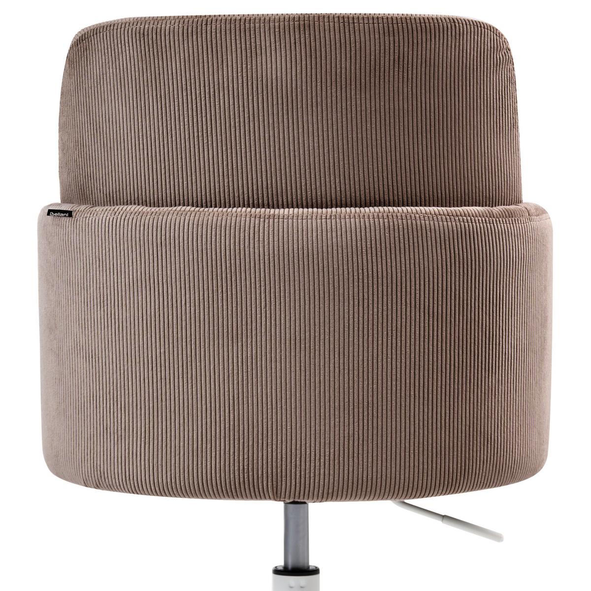 BÜROSTUHL Cord Braun Dryden - Braun, Textil (60/84/60cm) - Beliani