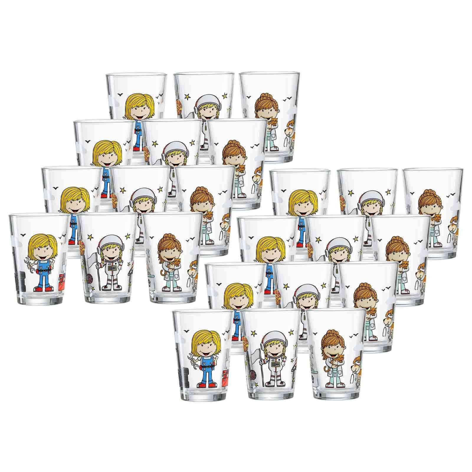 KINDERGLÄSER Berufe Mädchen bunt 205 ml 24-tlg. - Multicolor, Glas (0.205L) - Ritzenhoff Breker
