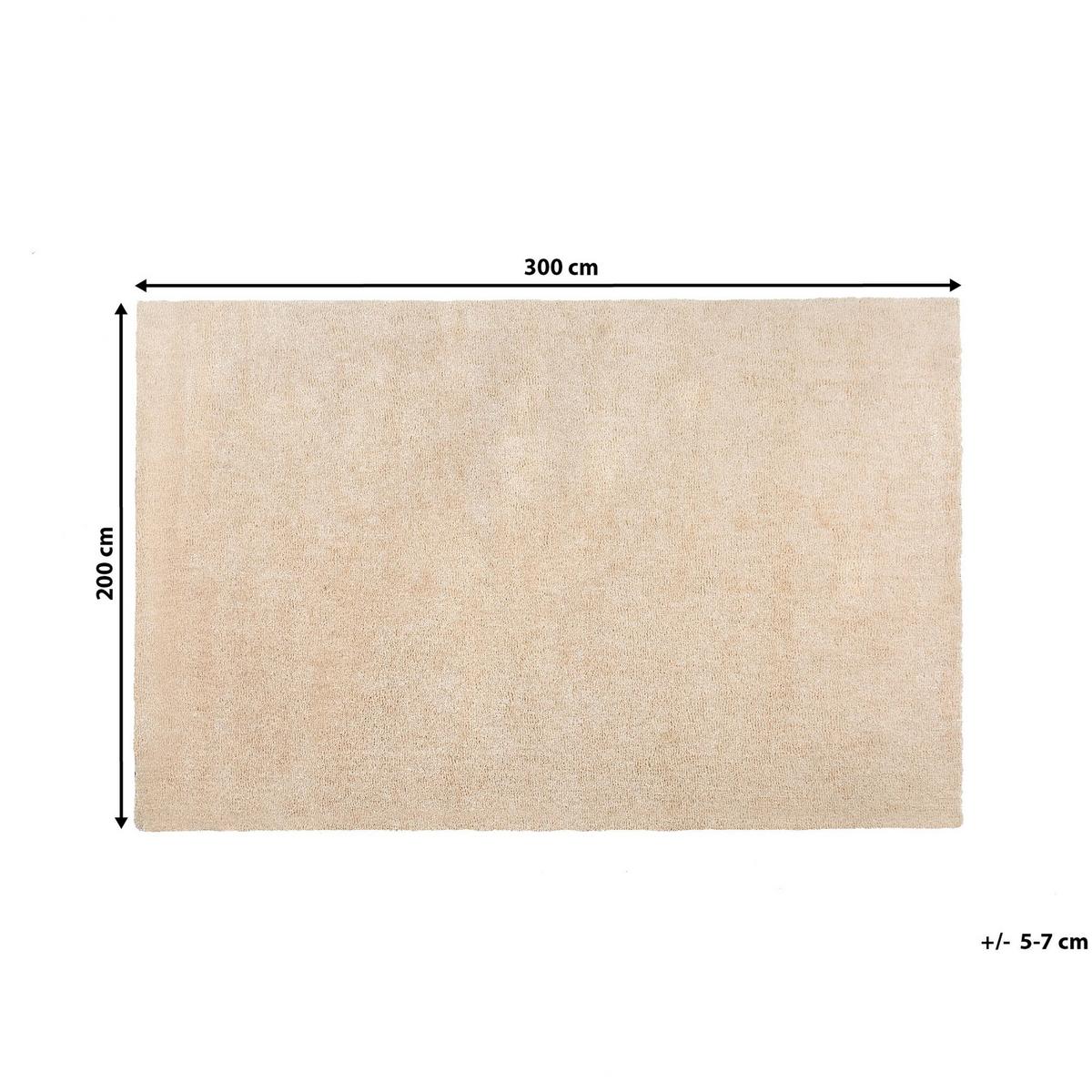 SHAGGY-TEPPICH Demre 300/200 cm - Beige, Kunststoff (200/300cm) - Beliani