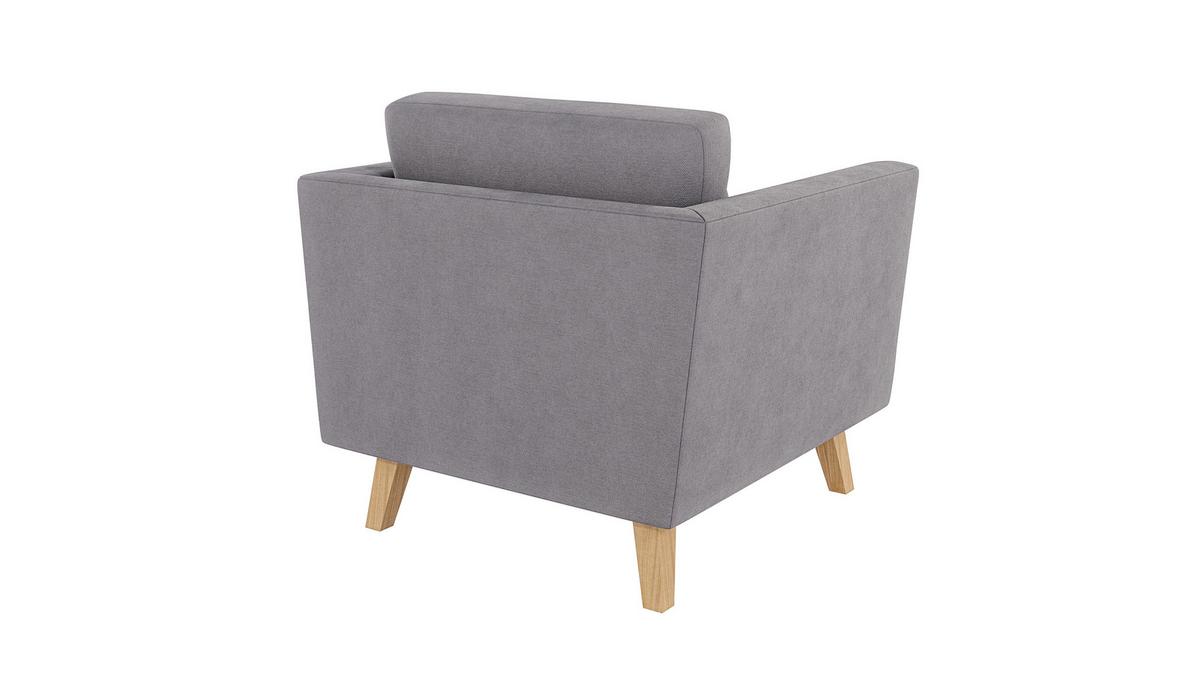 SESSEL Mario Grau Microfaser - Naturfarben/Grau, Holz/Textil (96/90/89cm) - S-Style Möbel