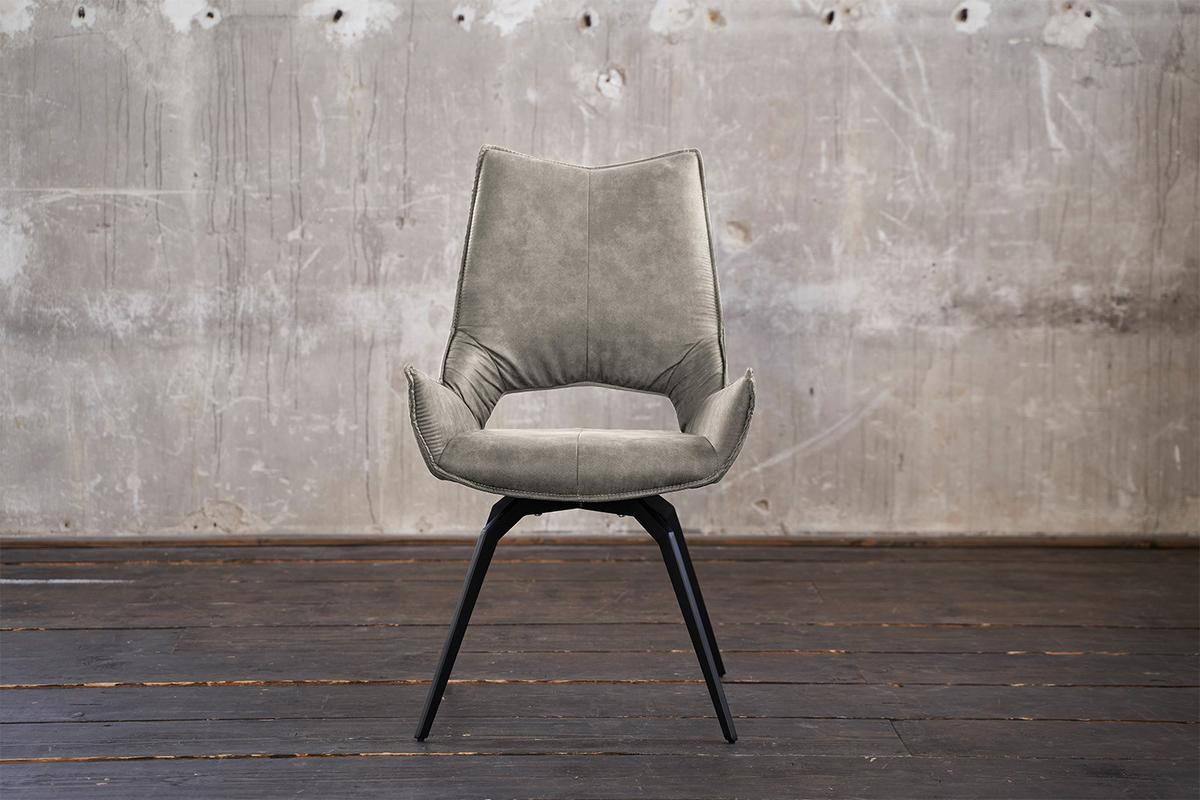 DREHSTUHL SIVO Hellgrau Webstoff - Hellgrau, Textil (57/95/56cm) - KAWOLA