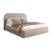 POLSTERBETT OLIMPIA mit Bettkasten 160x200, Castel 15 - Beige, Textil (160/200cm) - Lookway