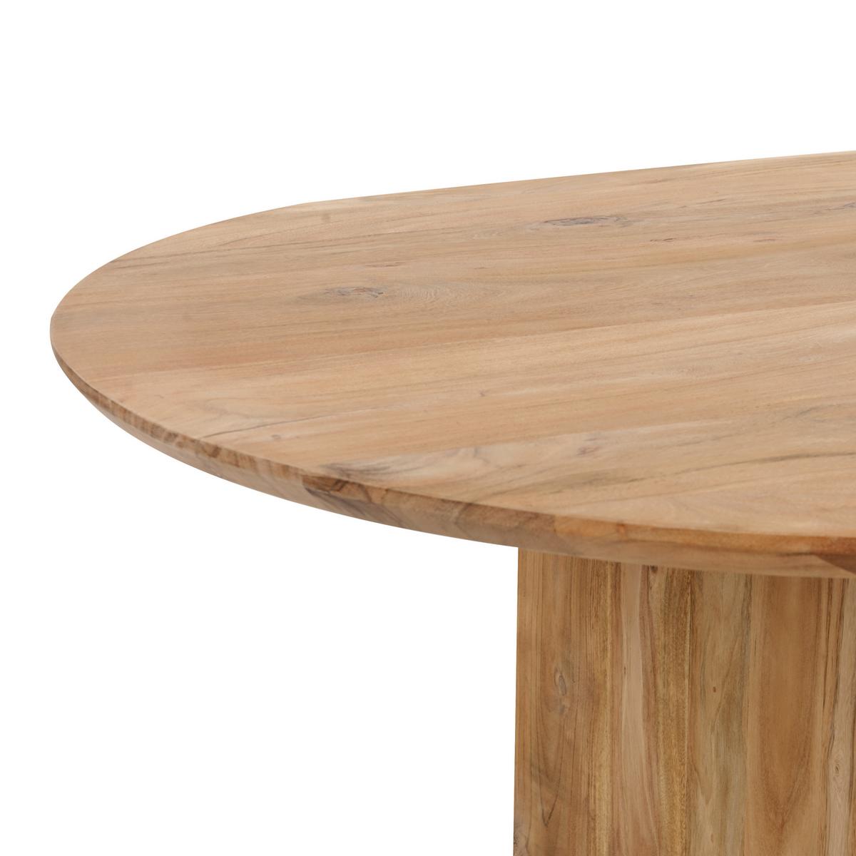 ESSTISCH Akazienholz hellbraun 180/90 cm Skye - Hellbraun, Holz (90/180/78cm) - Beliani