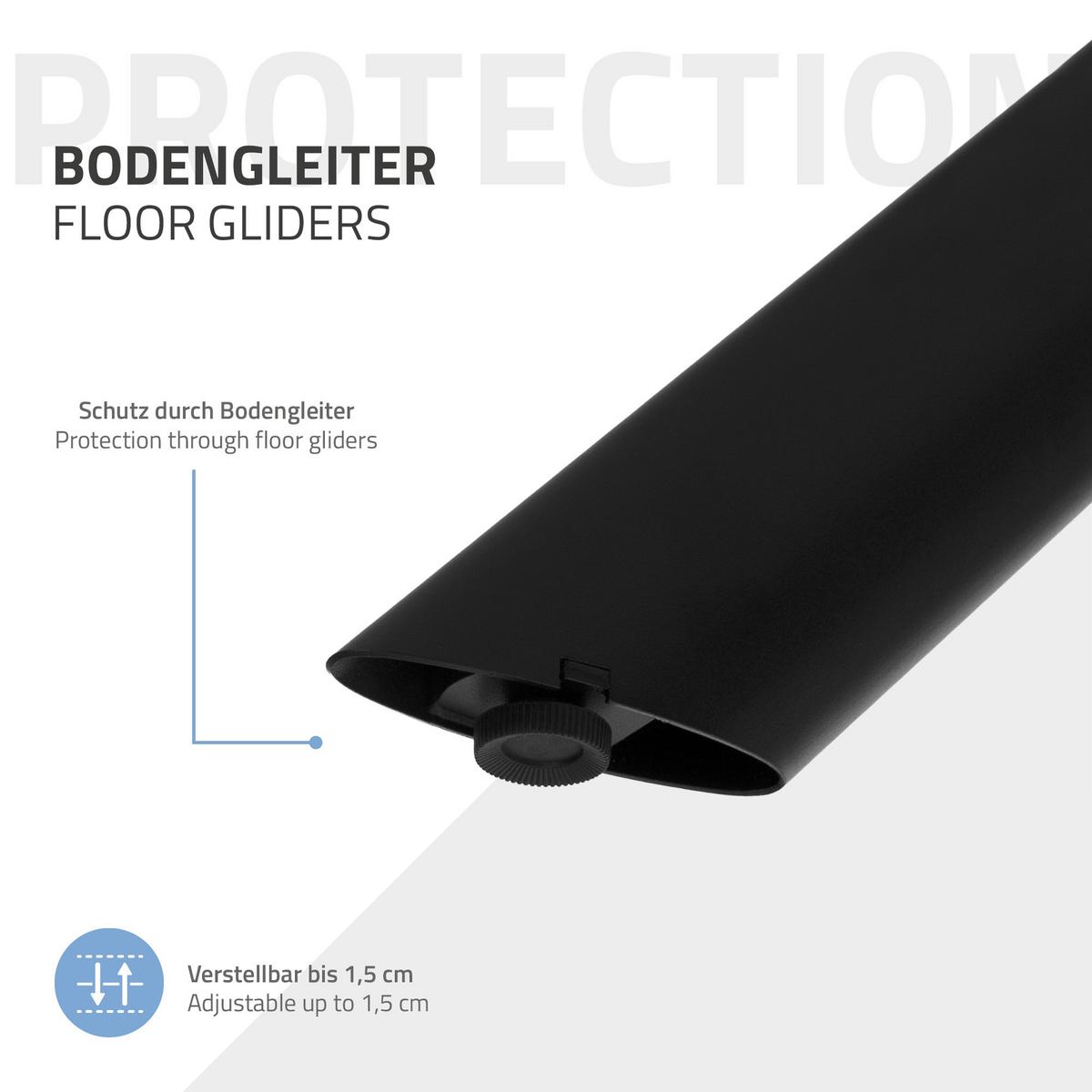 TISCHBEINE Metall Schwarz 120x78x71,5 cm X-Form Oval Tischgestell 4-beinig aus Stahl - Schwarz, Metall (120/71.5/78cm) - ML-DESIGN