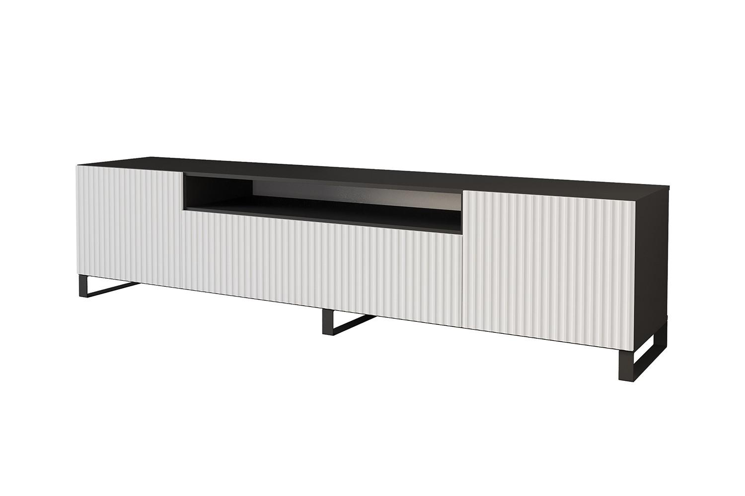 LOWBOARD NOA-2-S 200x53x41 cm - Schwarz / Weiß - Schwarz/Weiß, Holzwerkstoff (200/53/41cm) - ALTDECOR