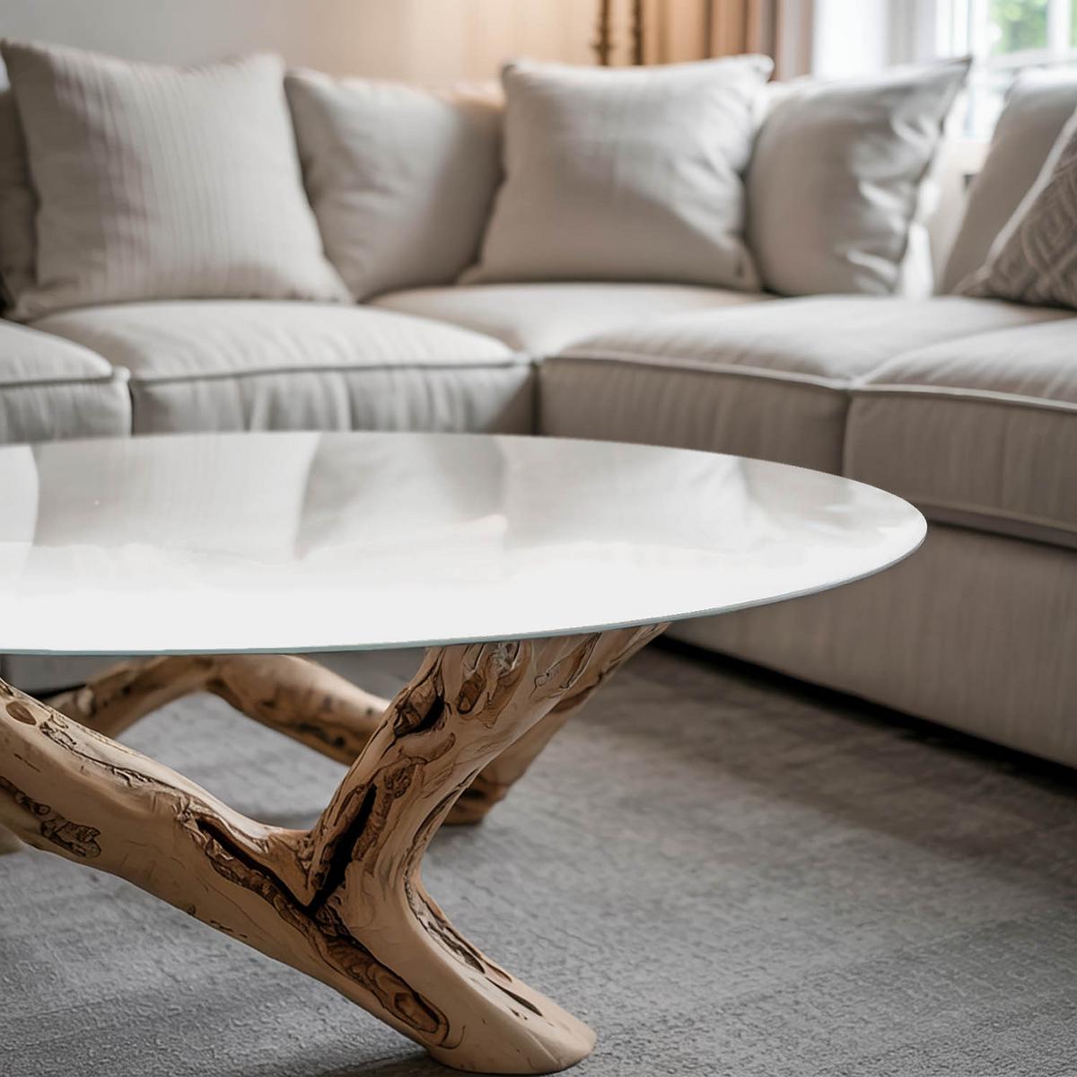 TISCHPLATTE fi90 cm Farbe Weiß, glatt - Weiß, Glas (0.4/90/90cm) - TULUP