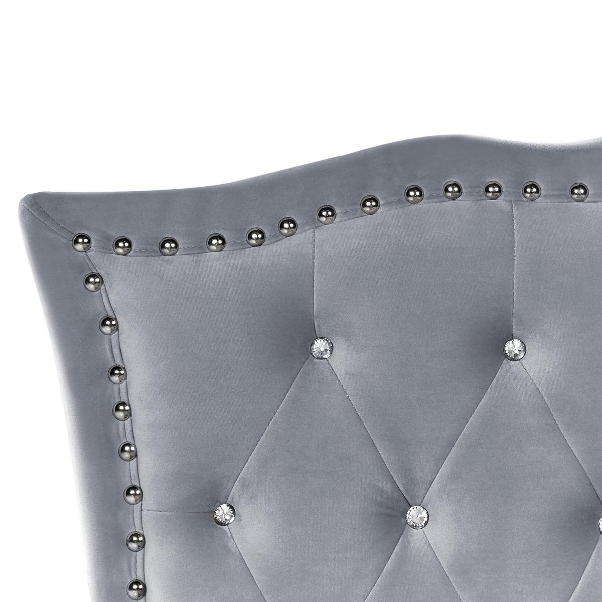 BETT 90/200cm Grau Metz - Grau, Textil (90/200cm) - Beliani