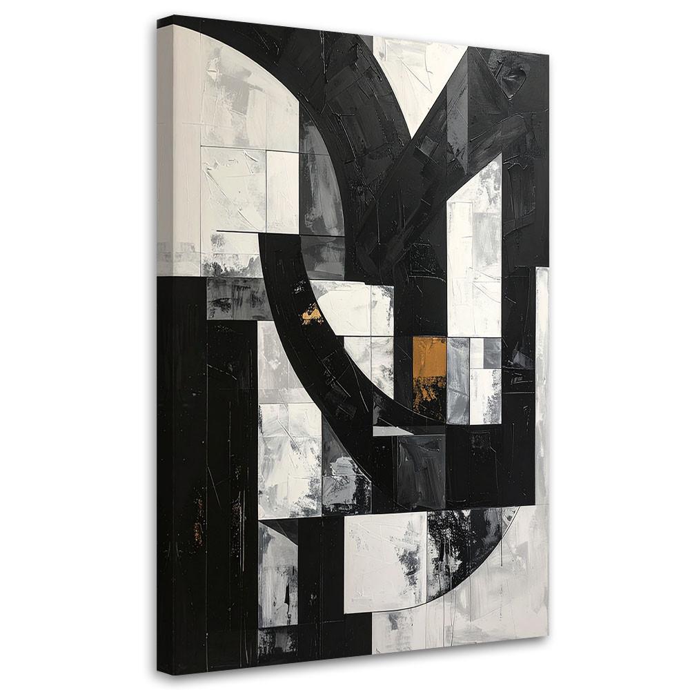 LEINWANDBILD 3D und geometrisch 40x60cm - Schwarz, Textil (40/60cm) - Feeby