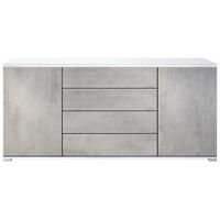 SIDEBOARD Faro Beton Oxid Optik - Hellgrau, Holzwerkstoff (166.5/75.5/35cm) - Vladon