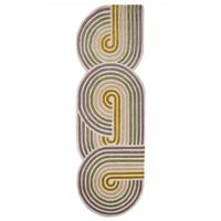 WOLLTEPPICH SOAR, abstrakt, Grün, 80 x 300 cm - Beige, Textil (300/80cm) - KADIMA DESIGN