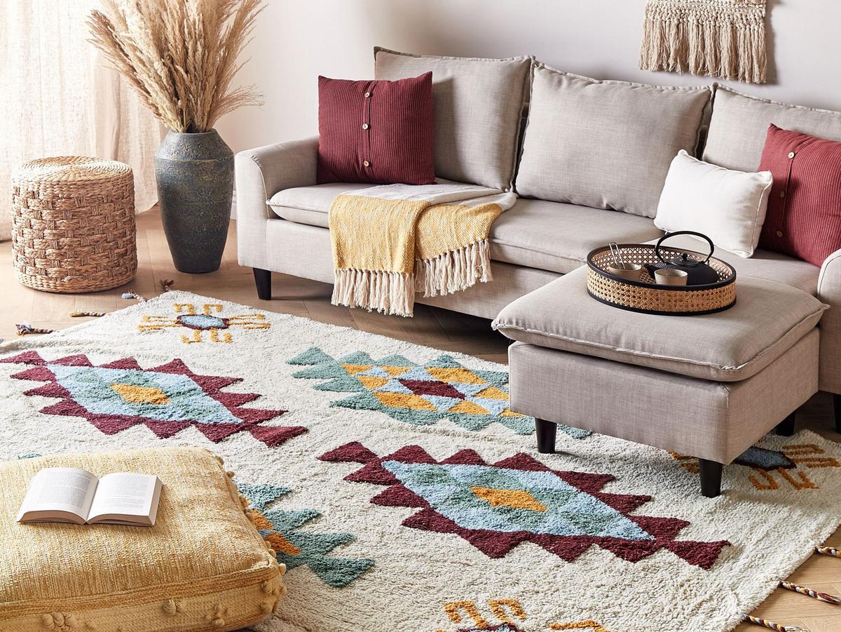 KURZFLOR-TEPPICH Duzce 200/140 cm - Multicolor, Textil (140/200cm) - Beliani