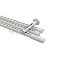 GARDINENSTANGE INNENLAUF Siteno Elanto 100 cm, 3-läufig, 20 mm Ø Weiß - Weiß, Metall (100cm) - INTERDECO