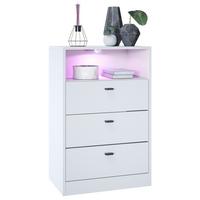 KOMMODE Pino Fronten in Weiß matt - Weiß, Holzwerkstoff (56/86.5/36cm) - Vladon