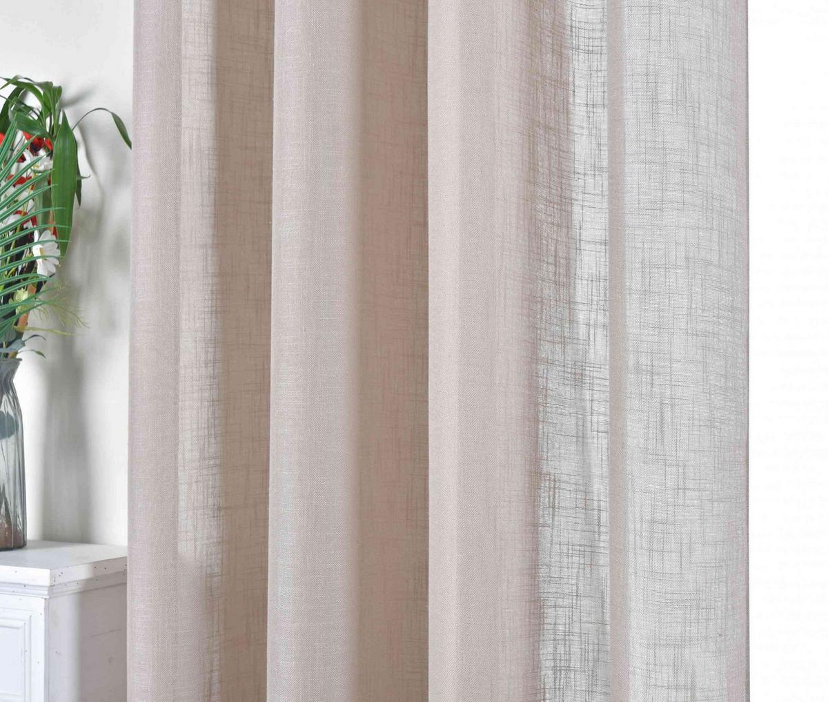 VORHANG »Essen« HxB 245x145 cm Sand - Sandfarben, Textil (145/245cm) - Gardinenbox