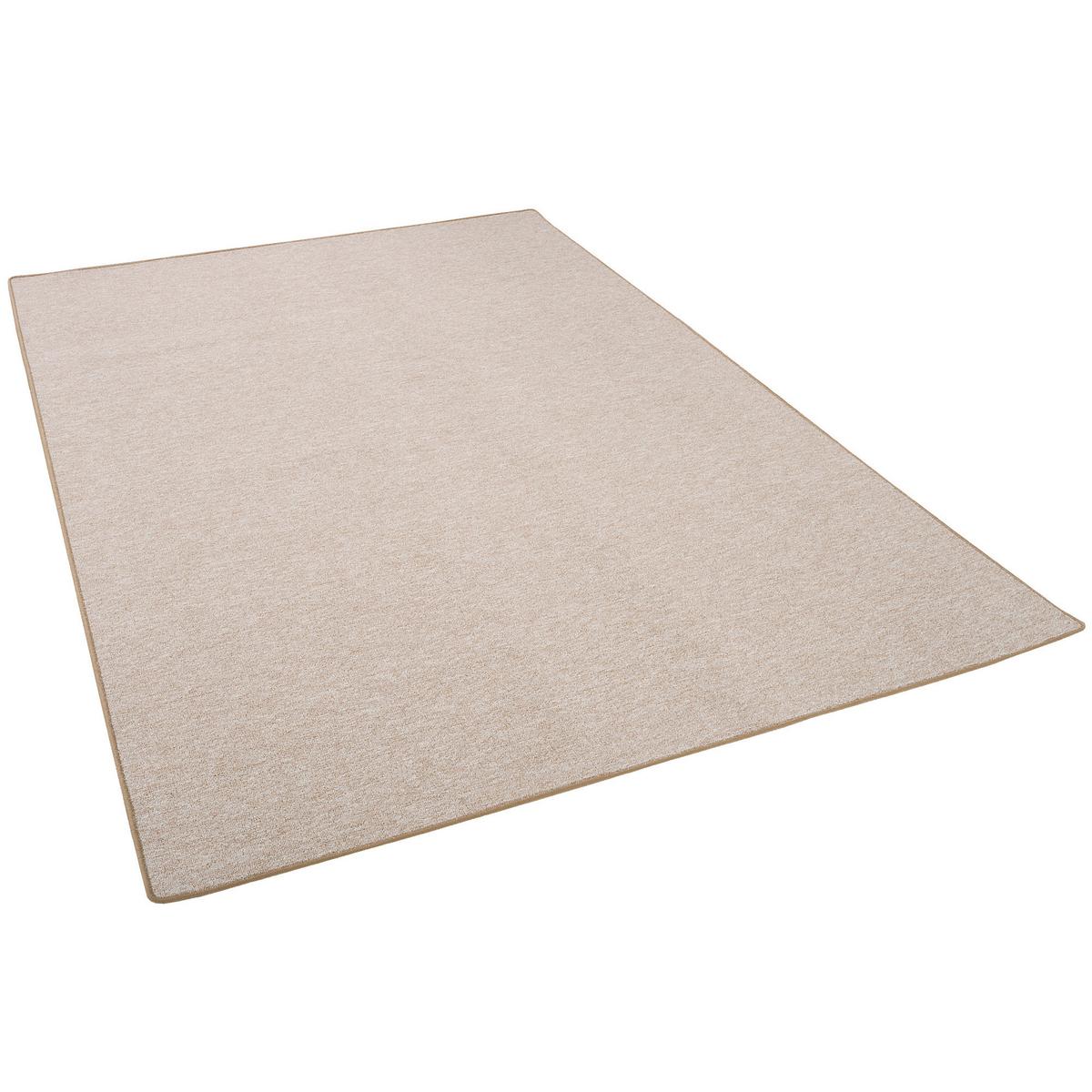 FEINSCHLINGEN VELOUR TEPPICH STRONG - Beige, Textil (133/133cm) - Snapstyle