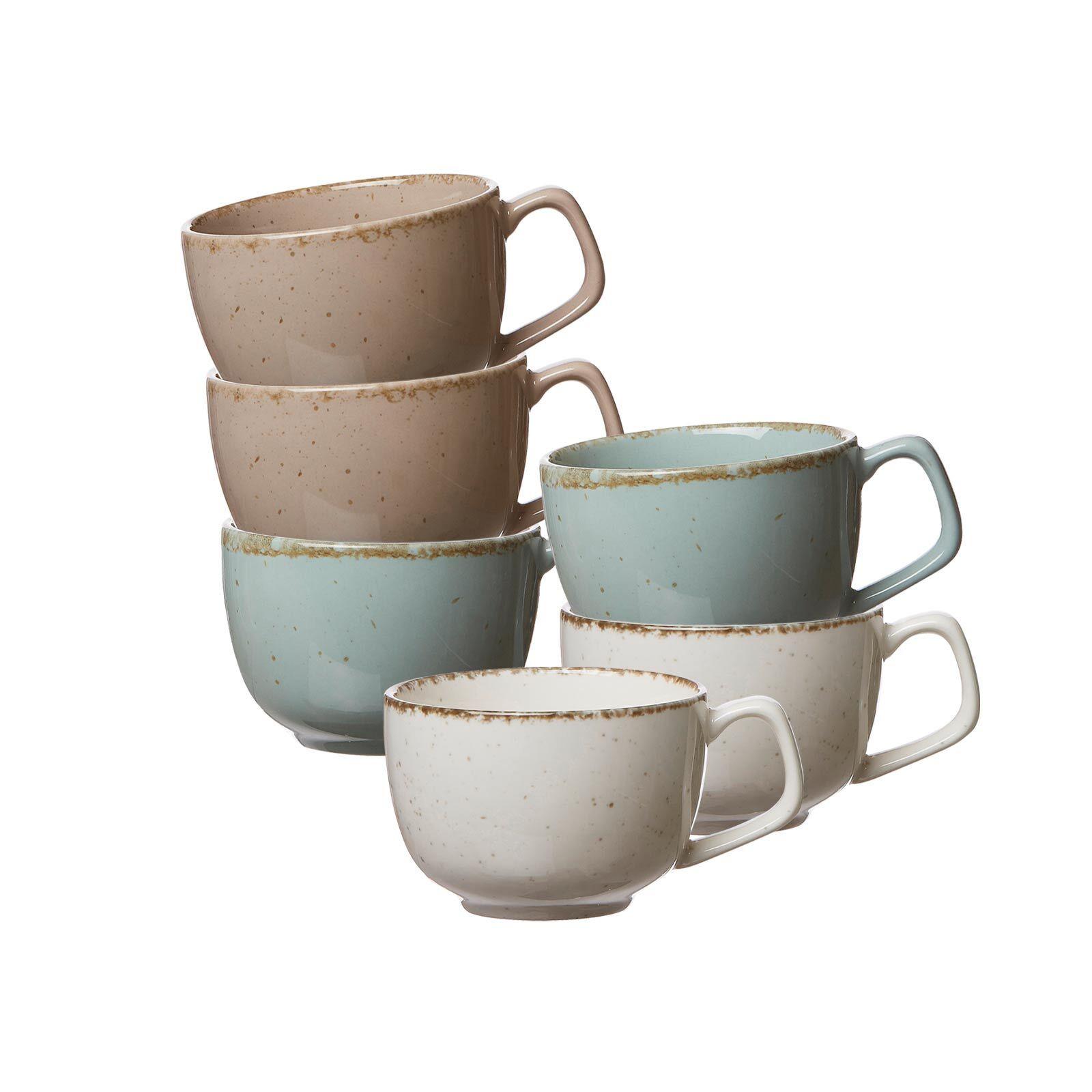 KAFFEETASSEN Casa bunt 200 ml 6er Set - Multicolor, Keramik (0.2L) - Ritzenhoff Breker
