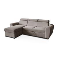 ECKSOFA FALCO mit Schlaffunktion Elli 28 - Grau, Textil (253/174cm) - Lookway
